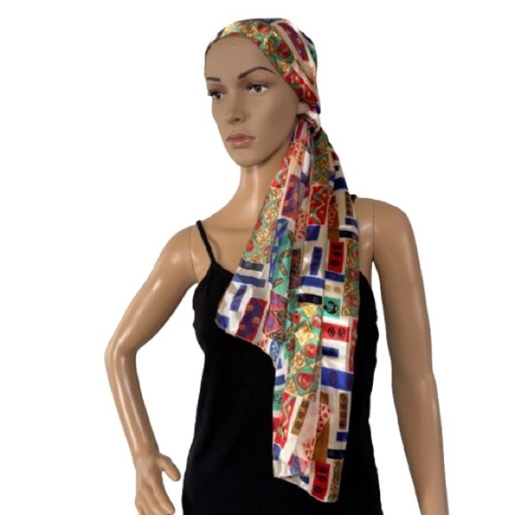 Multi Color Light Weight Head Scarf Shoulder Wrap Neck Scarf Purse Scarf OS - Picture 5 of 7